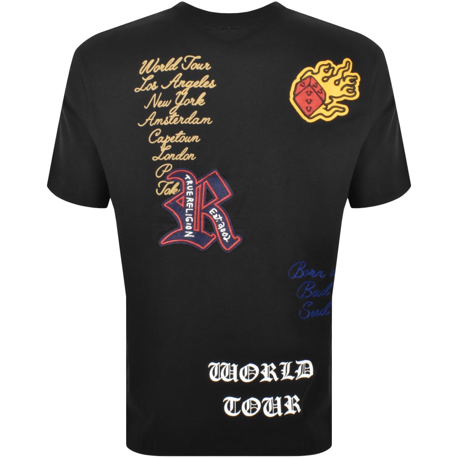 True Religion Patch Embroidered T Shirt Black | Mainline
